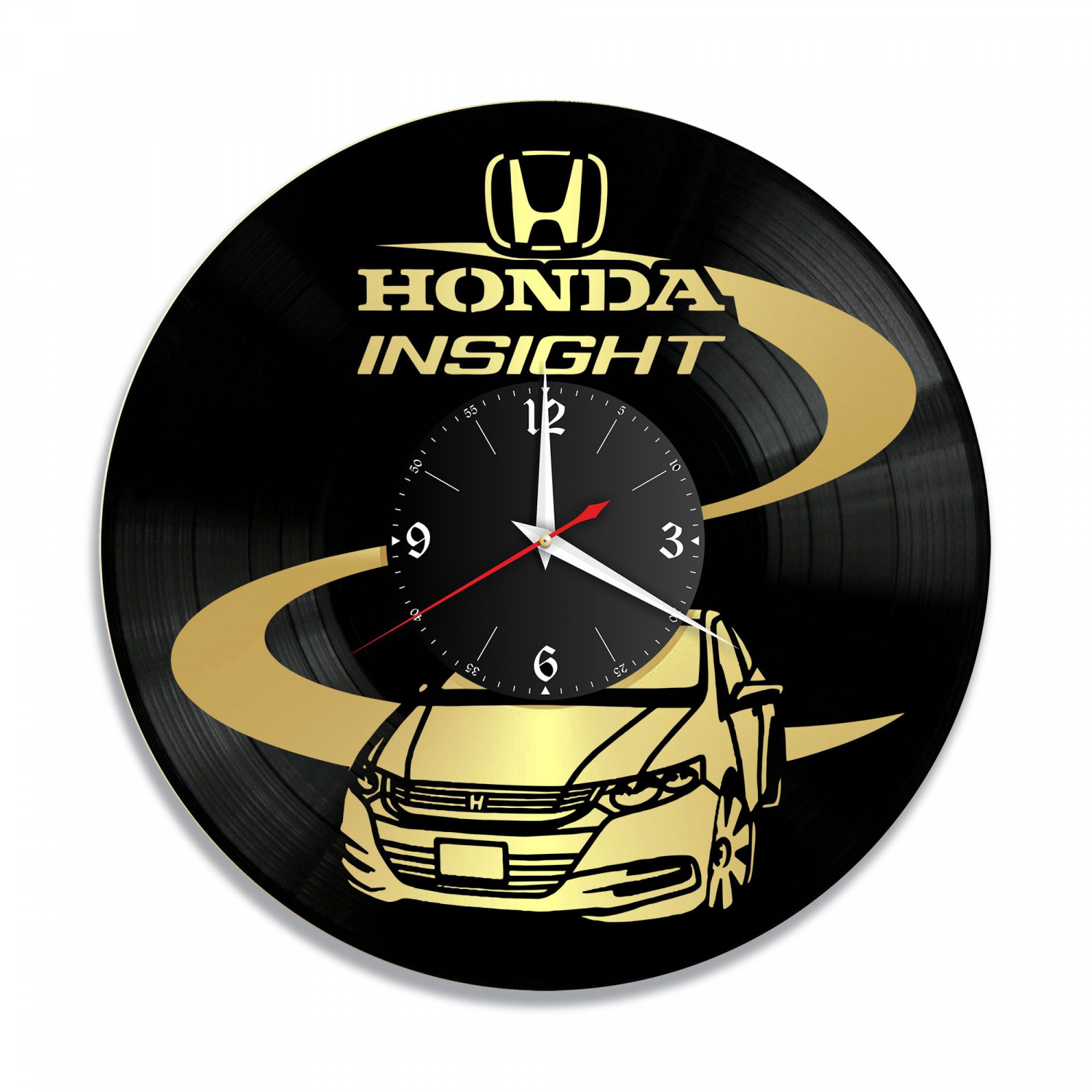 Часы настенные "Honda  Insight, золото" из винила, №1 VC-10918-1