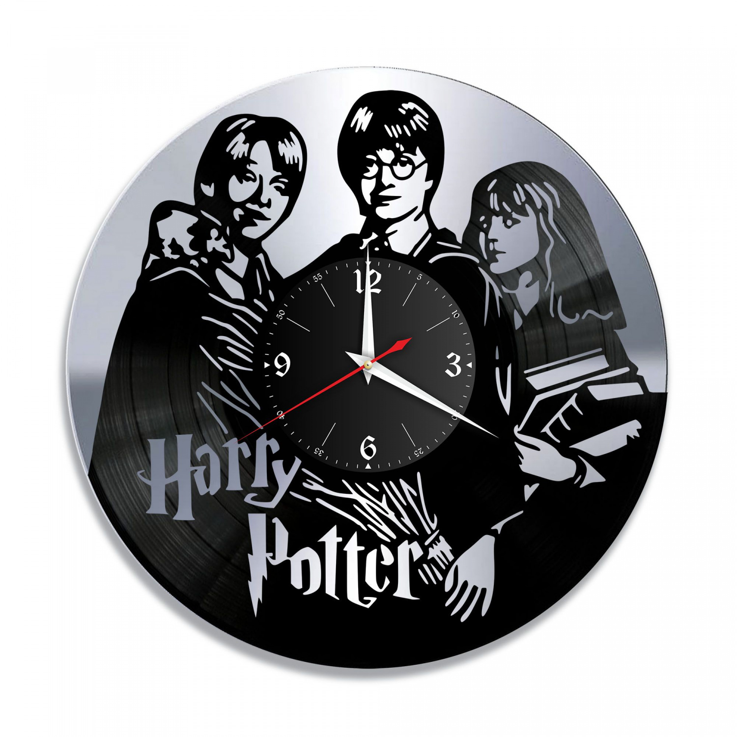 Часы настенные "Гарри Поттер, серебро" из винила, №2 VC-10357-2