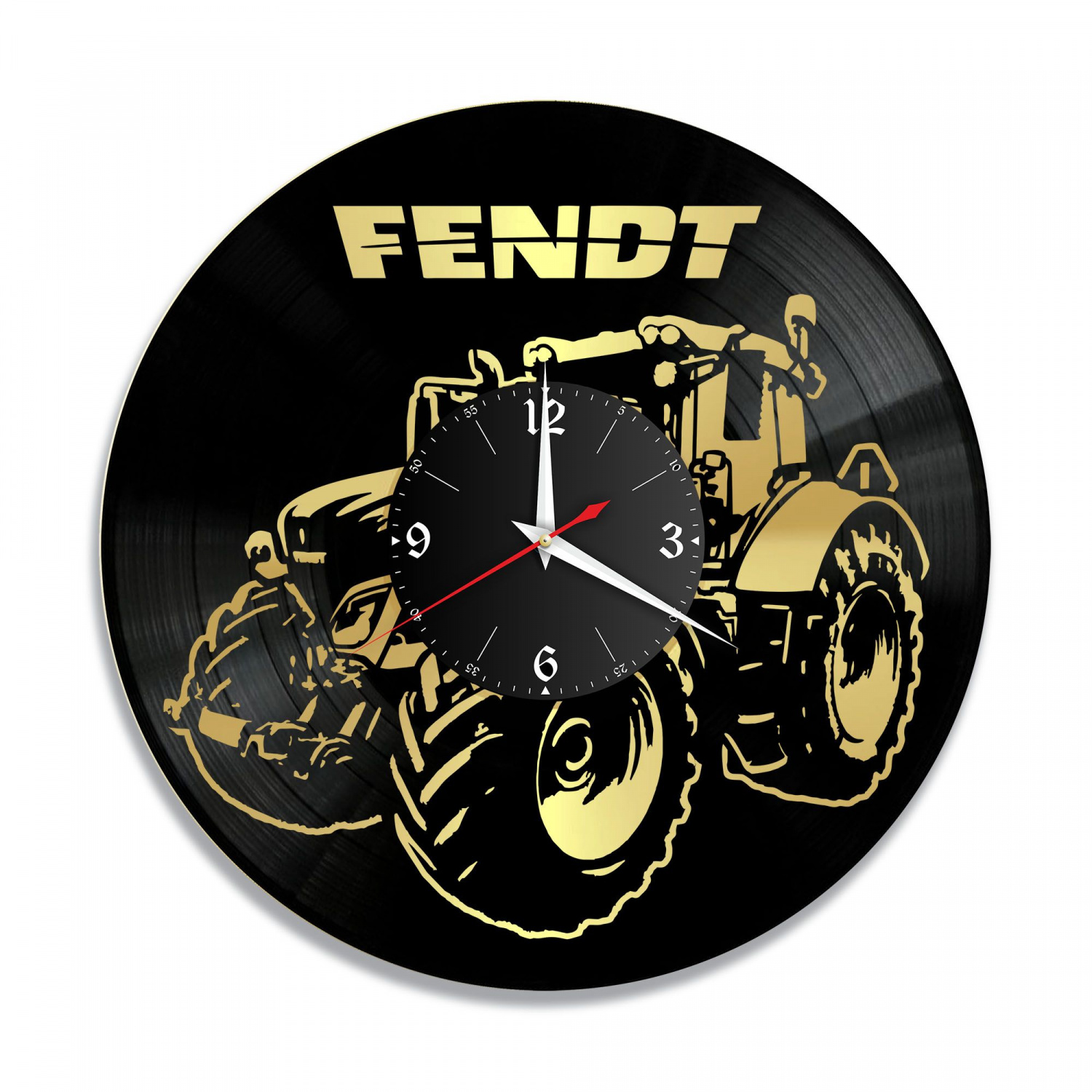 Часы настенные "Трактор Fendt, золото" из винила, №1 VC-12053-1
