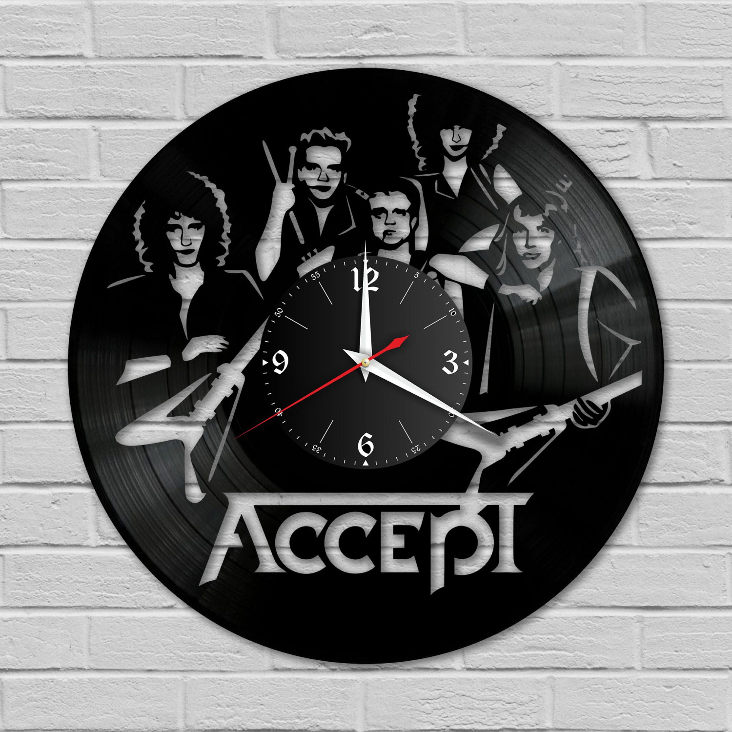 Часы настенные "группа Accept (old)" из винила, №2 VC-10077
