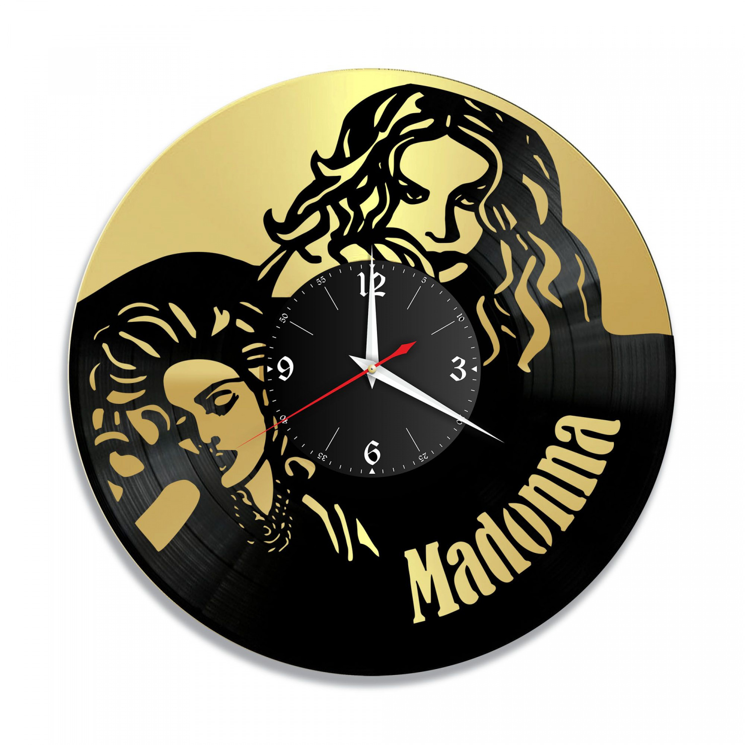 Часы настенные "Мадонна, золото" из винила, №1 VC-10232-1