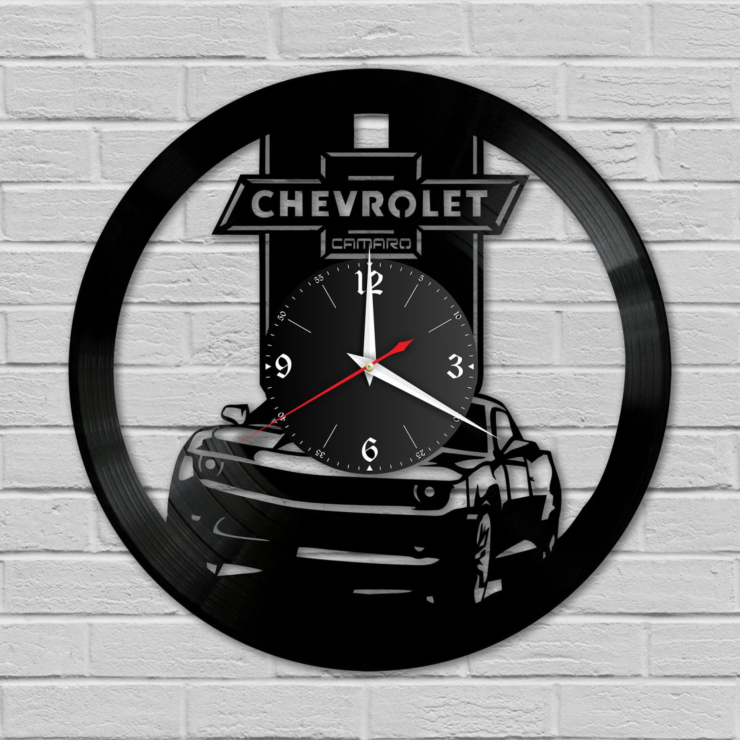 Часы настенные "Chevrolet Camaro" из винила, №1 VC-10406