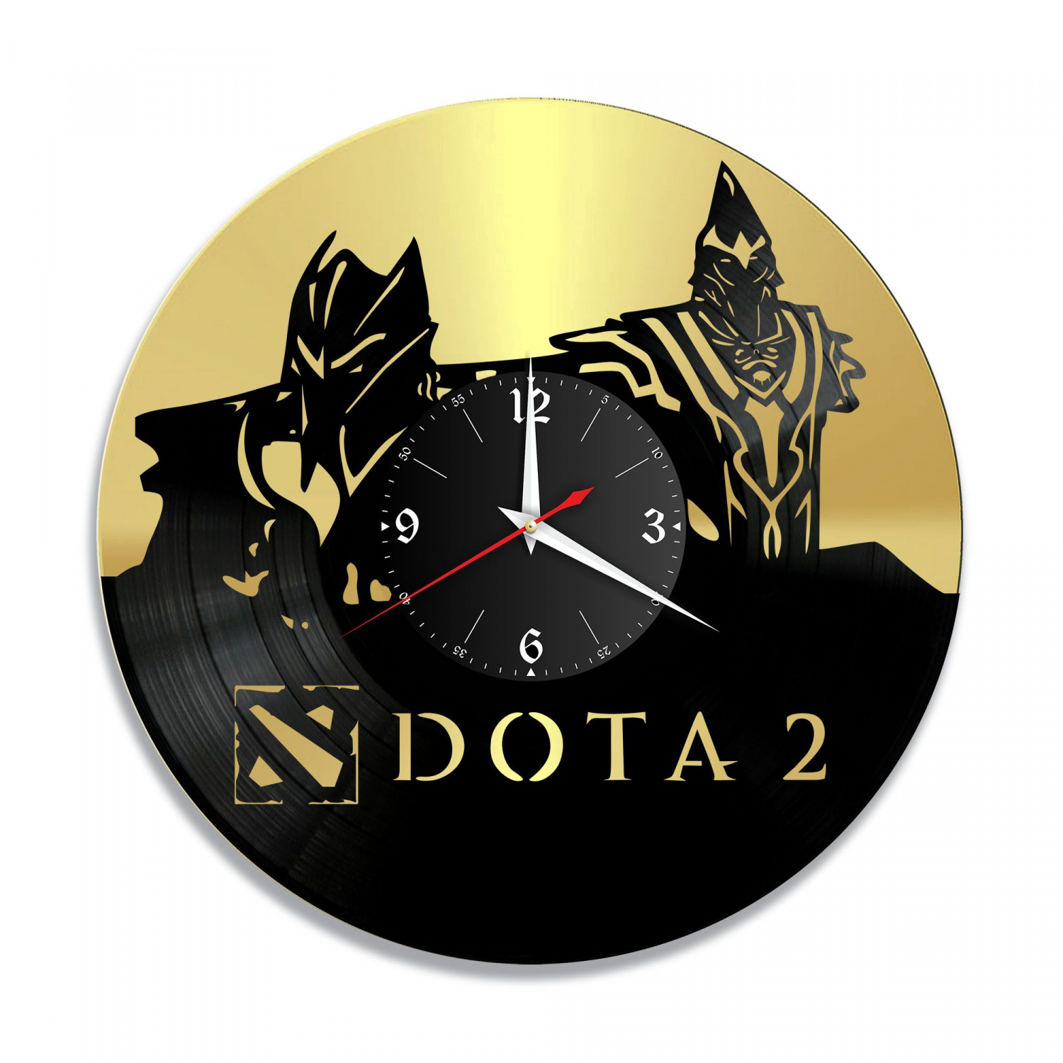 Часы настенные "Дота (DOTA), золото" из винила, №1 VC-10570-1