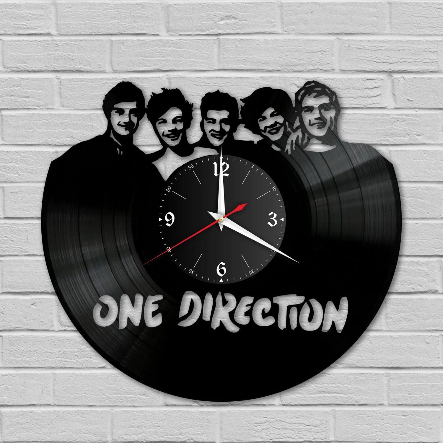 Часы настенные "группа One Direction" из винила, №1 VC-10132