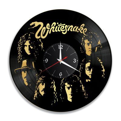 Часы настенные "Whitesnake, золото" из винила, №2