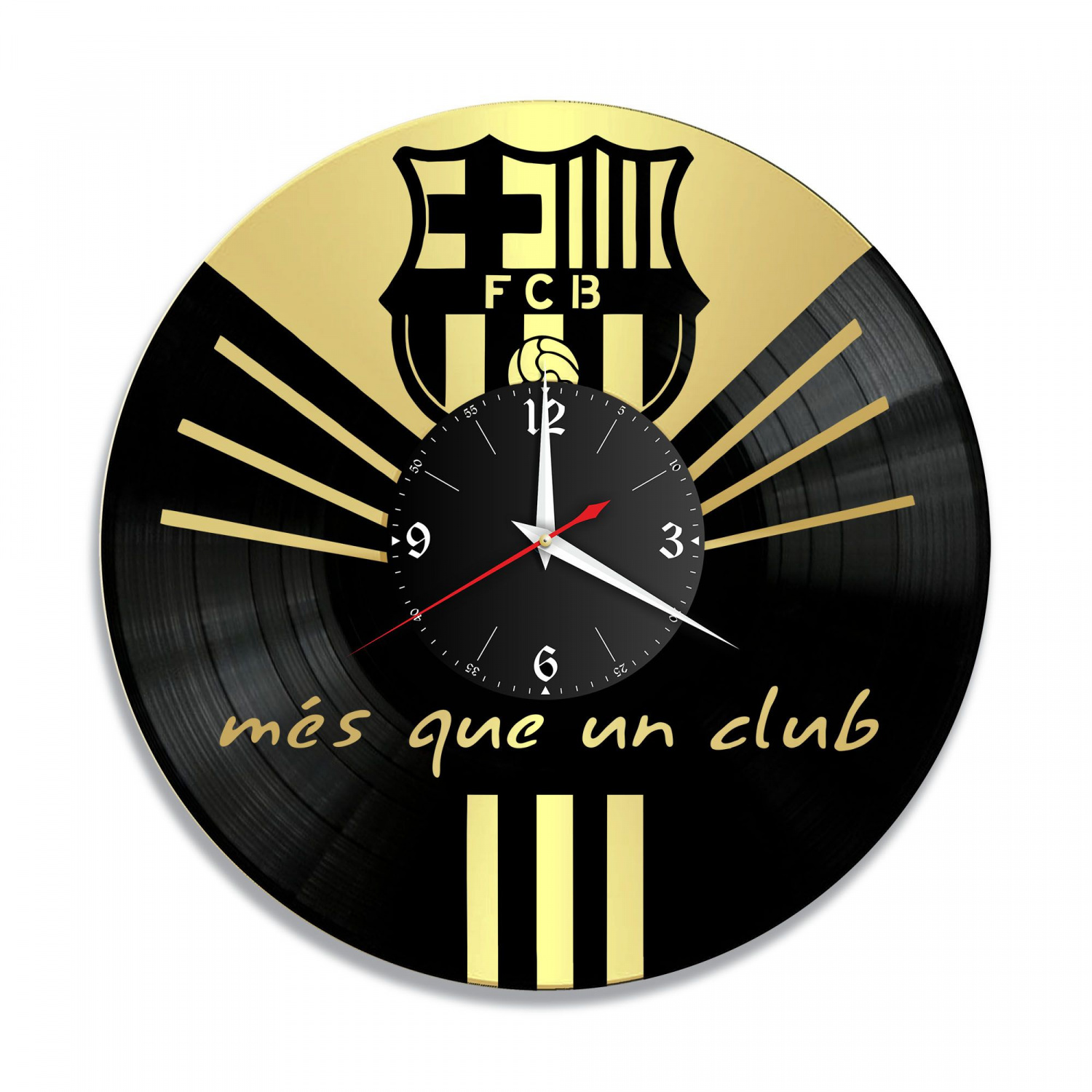 Часы настенные "Барселона, золото" из винила, №2 VC-10537-1