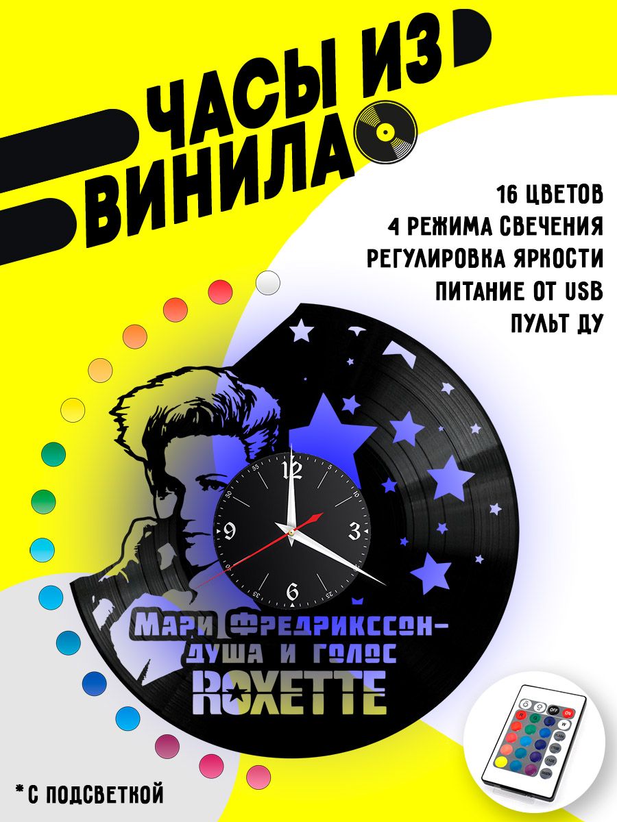 Часы с подсветкой Мари Фредрикссон (Roxette) VC-12229-PREM