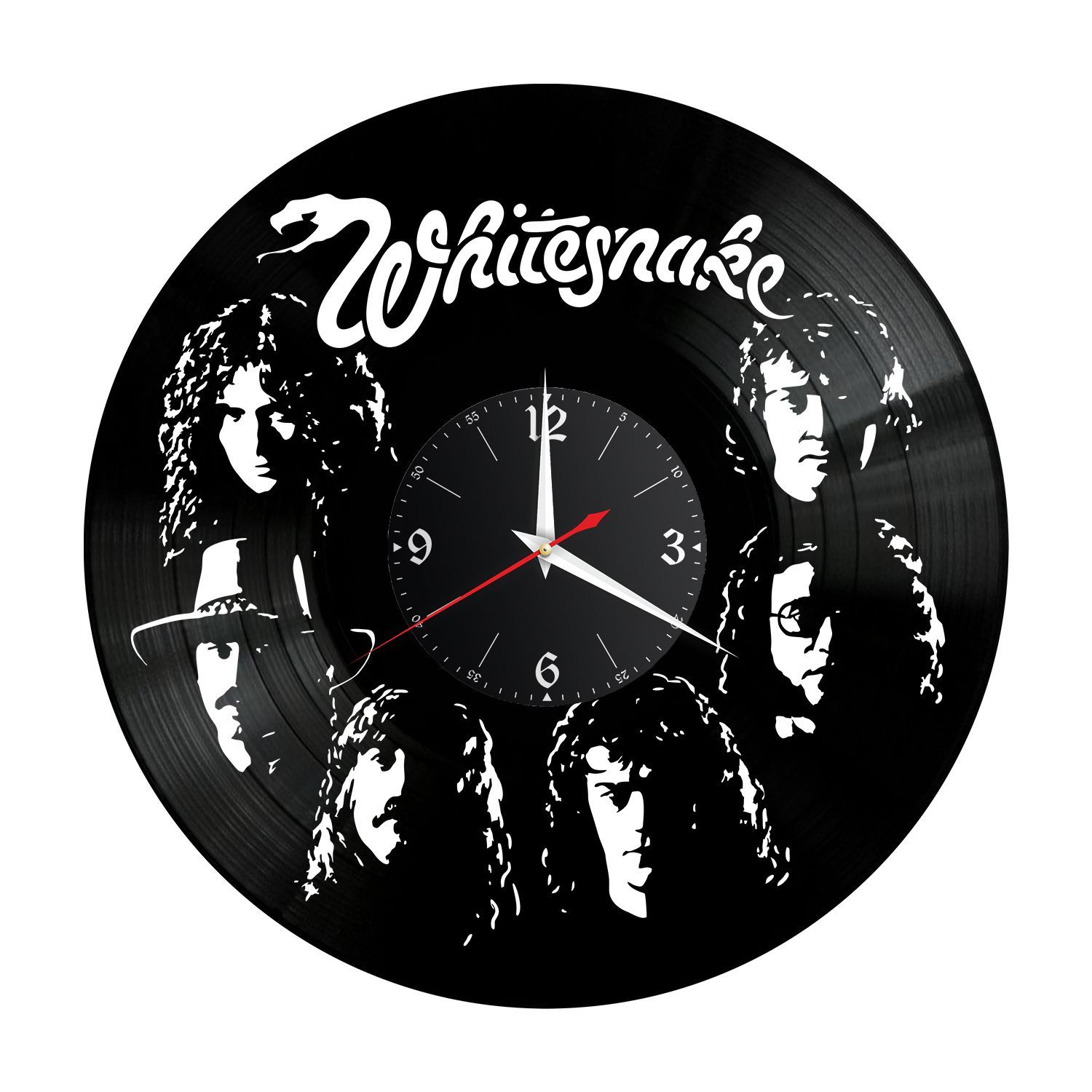 Часы настенные "Whitesnake" из винила, №2 VC-12256