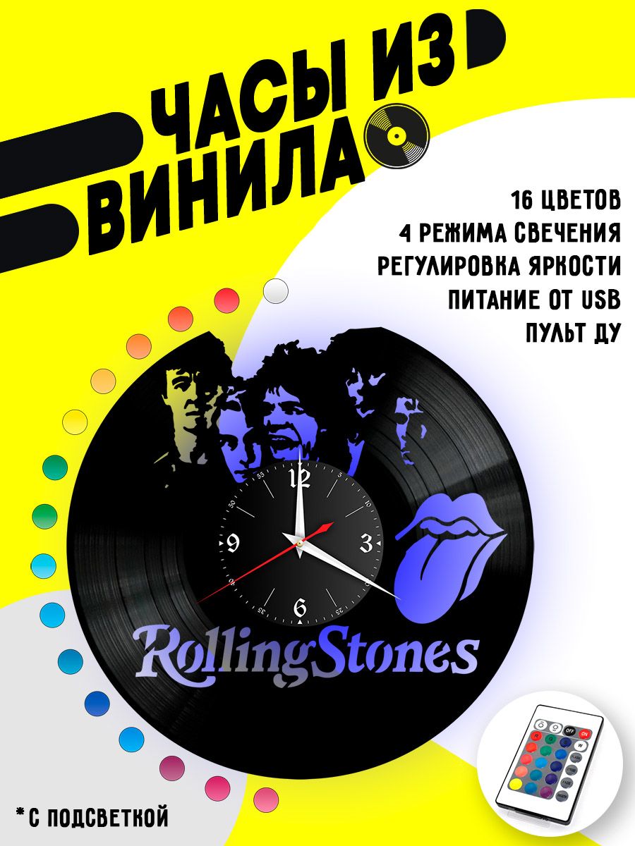 Часы с подсветкой Rolling Stones VC-10156-PREM