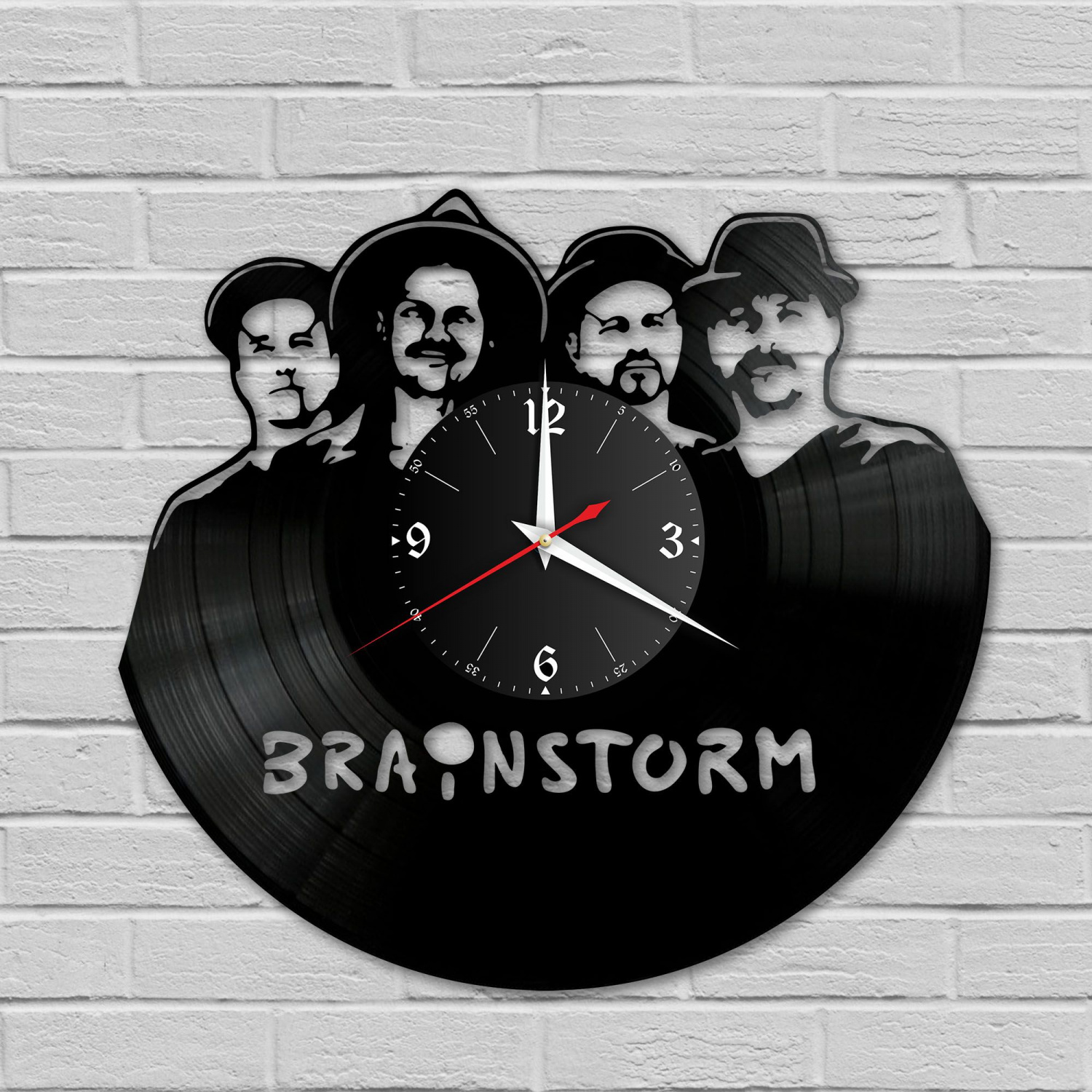 Часы настенные "группа Brainstorm" из винила, №1 VC-10014