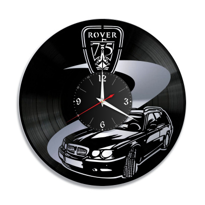 Часы настенные "Rover 75, серебро" из винила, №2