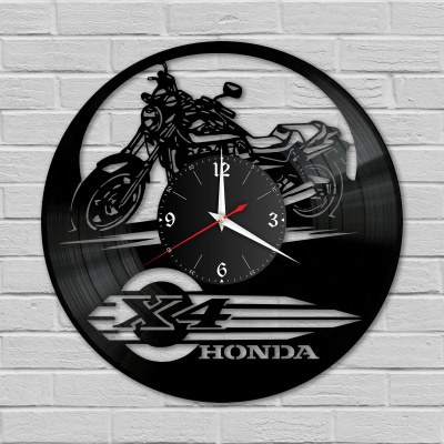 Часы настенные "Мото (Honda x4)" из винила, №20
