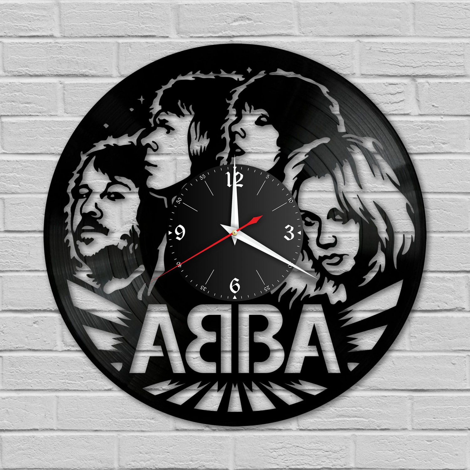 Часы настенные "группа ABBA" из винила, №1 VC-10218