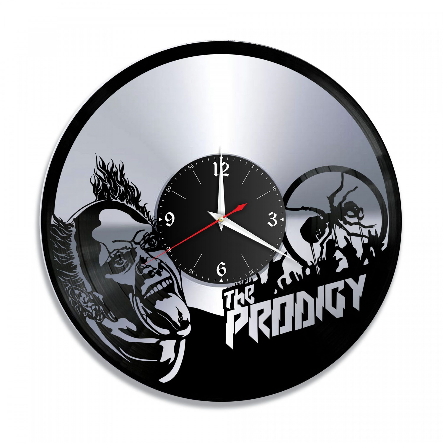 Часы настенные "группа The Prodigy, серебро" из винила, №2 VC-10228-2