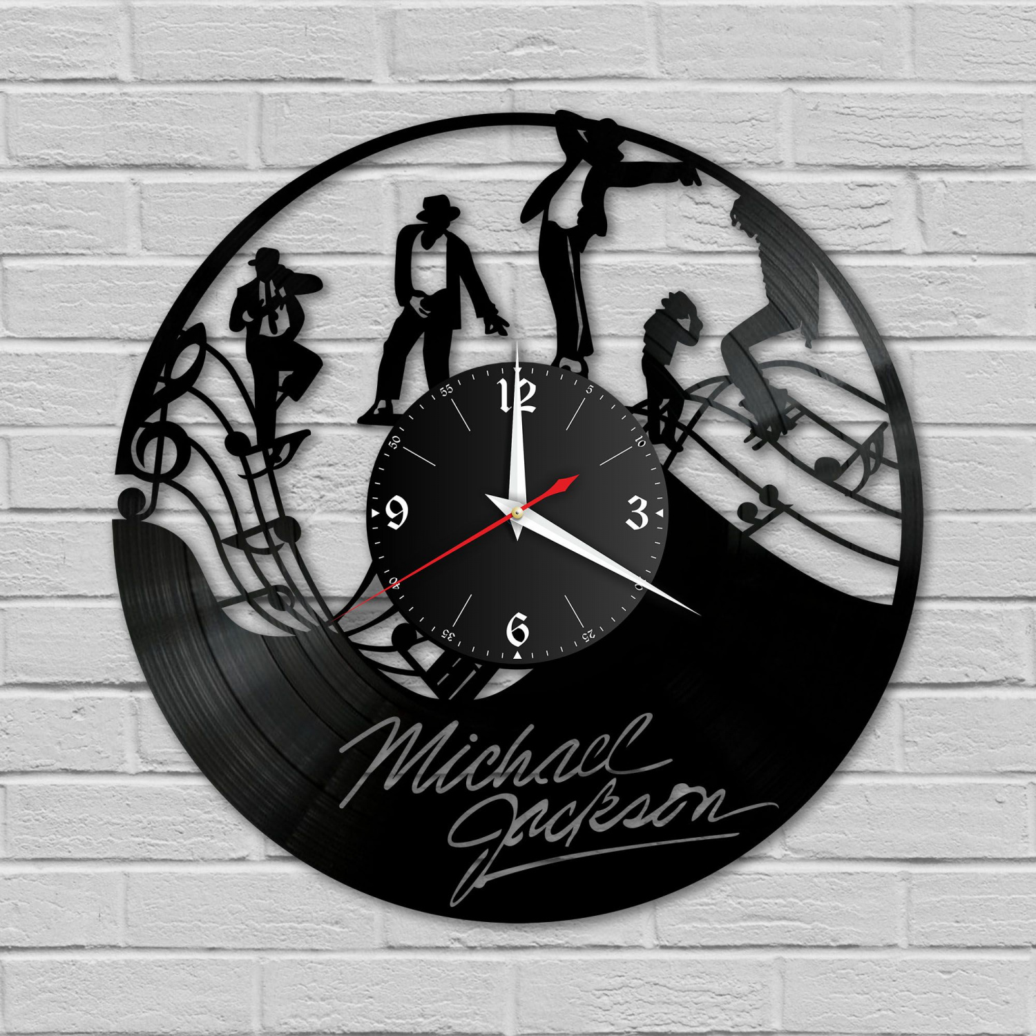Часы настенные "Майкл Джексон" из винила, №7 VC-10240