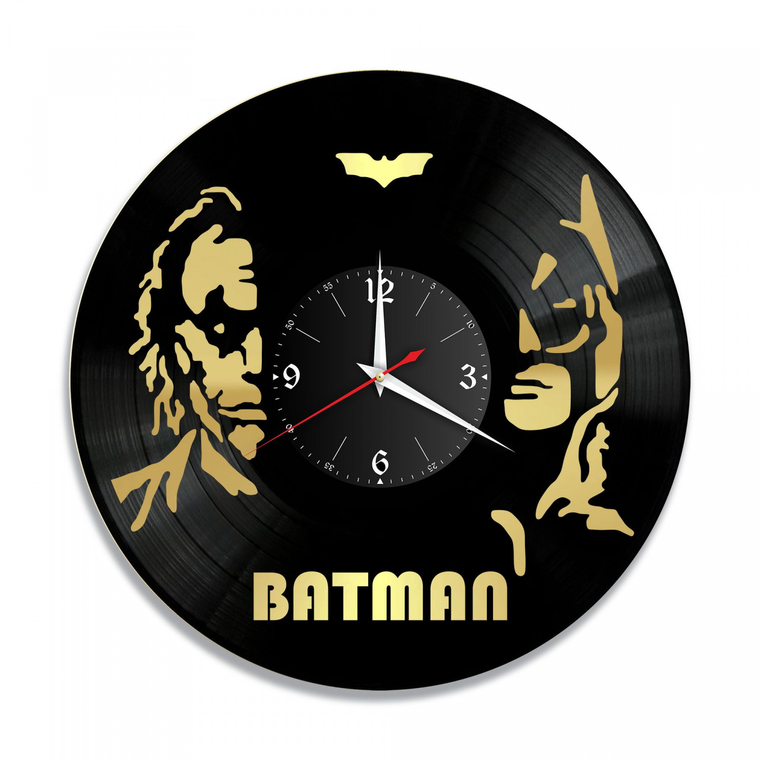 Часы настенные "Бэтмен (Batman), золото" из винила, №1 VC-10314-1