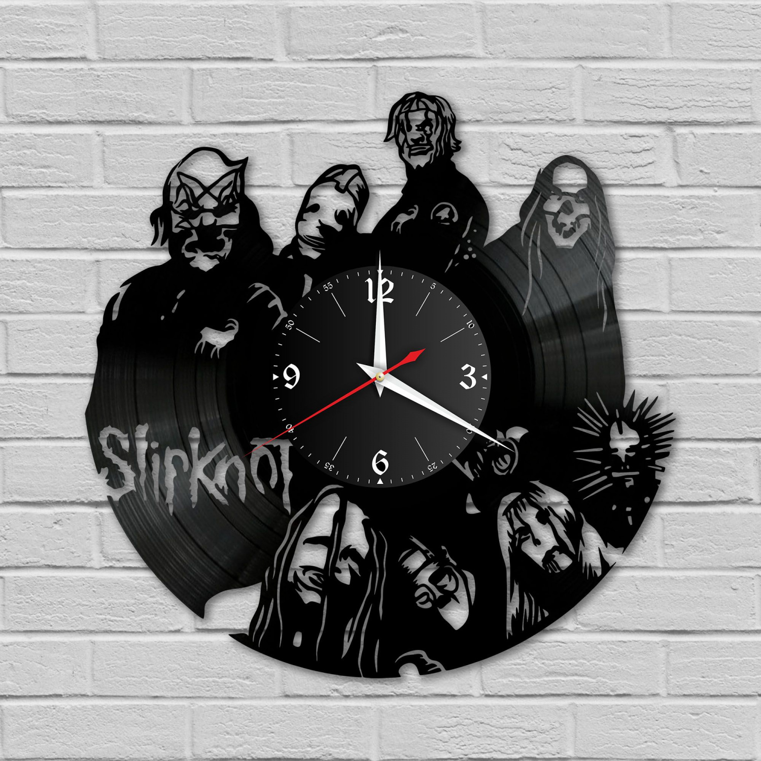 Часы настенные "группа Slipknot" из винила, №5 VC-10166