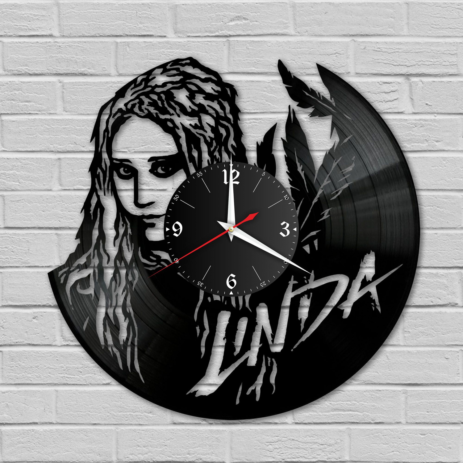Часы настенные "Линда" из винила, №1 VC-10209