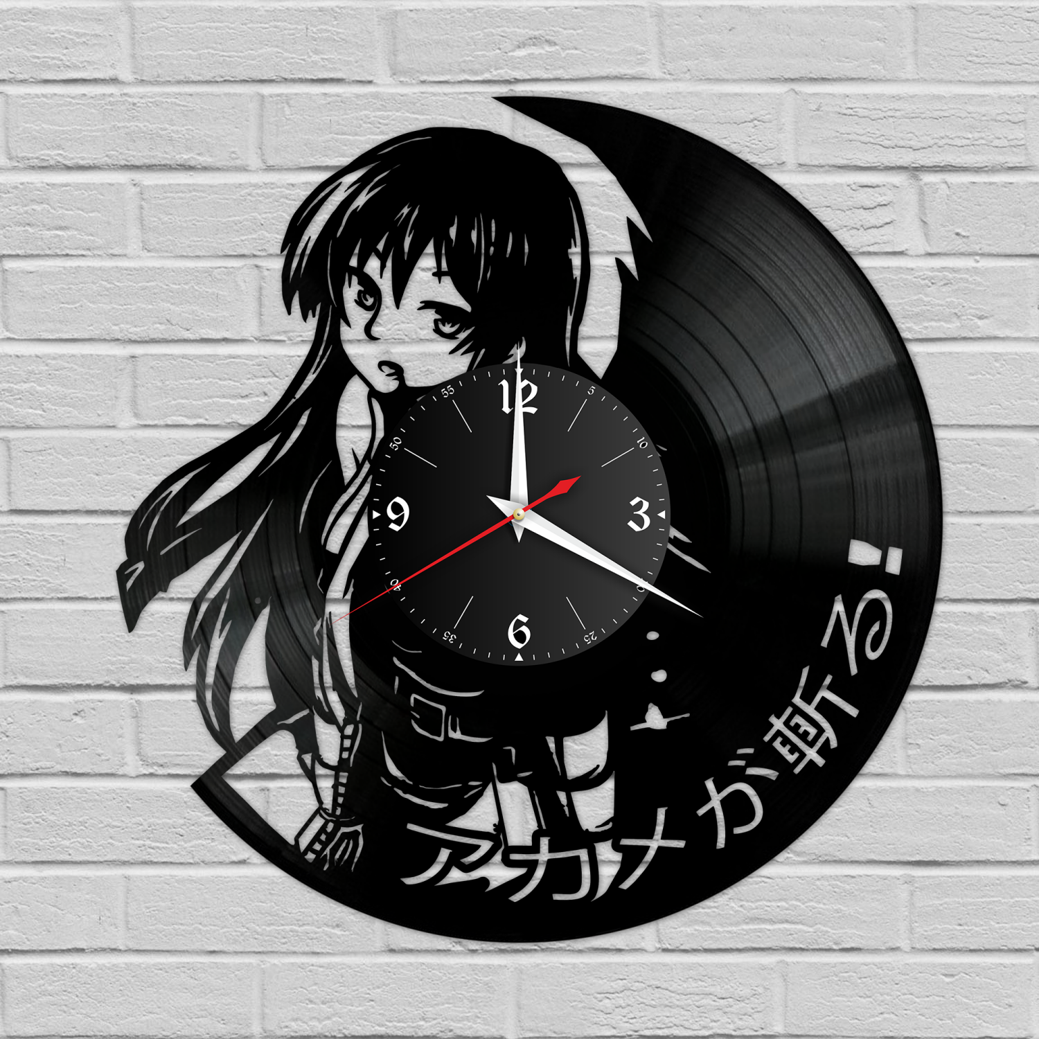 Часы настенные "Akame ga Kill" из винила, №1 VC-12095