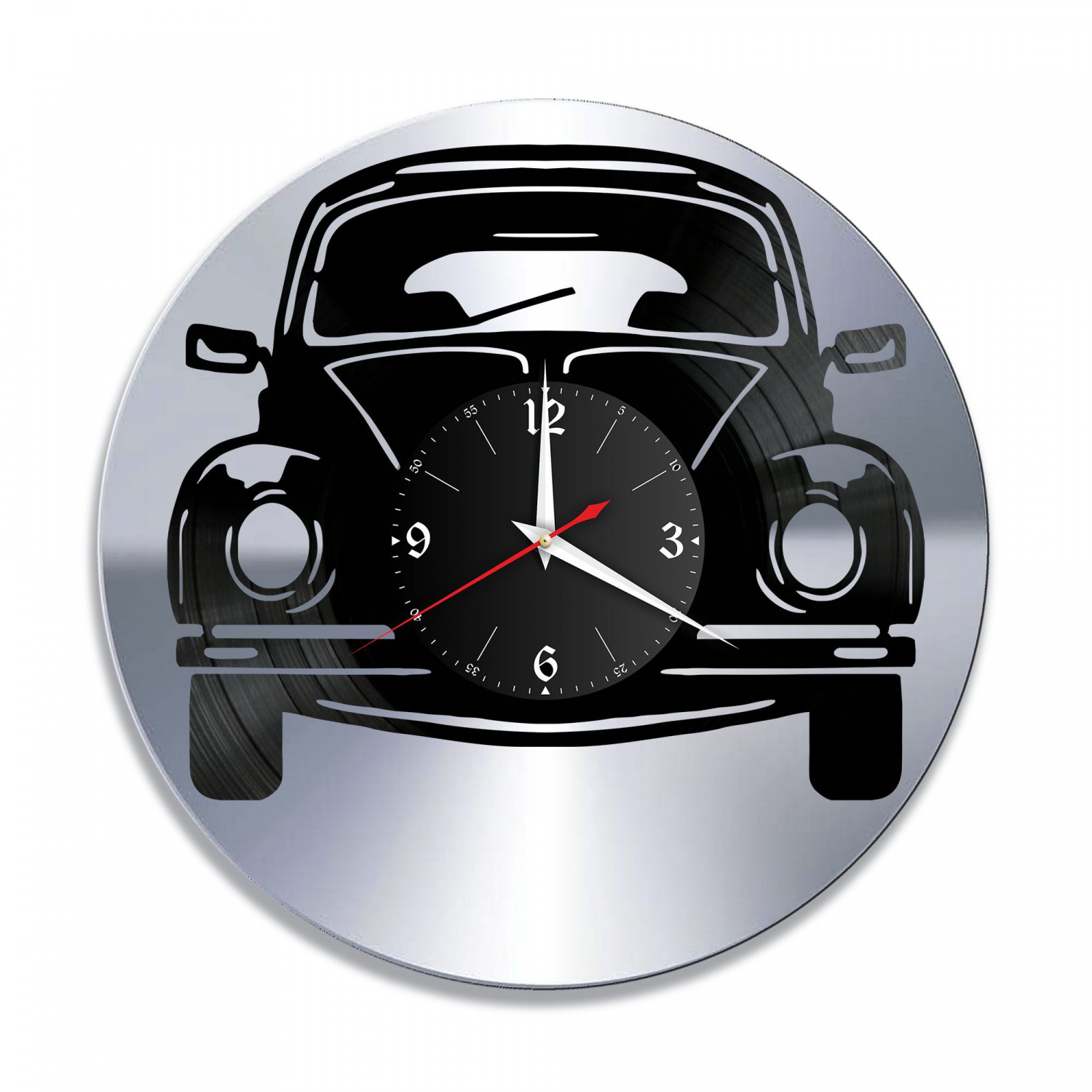 Часы настенные "Авто, серебро" из винила, №1 VC-10436-2
