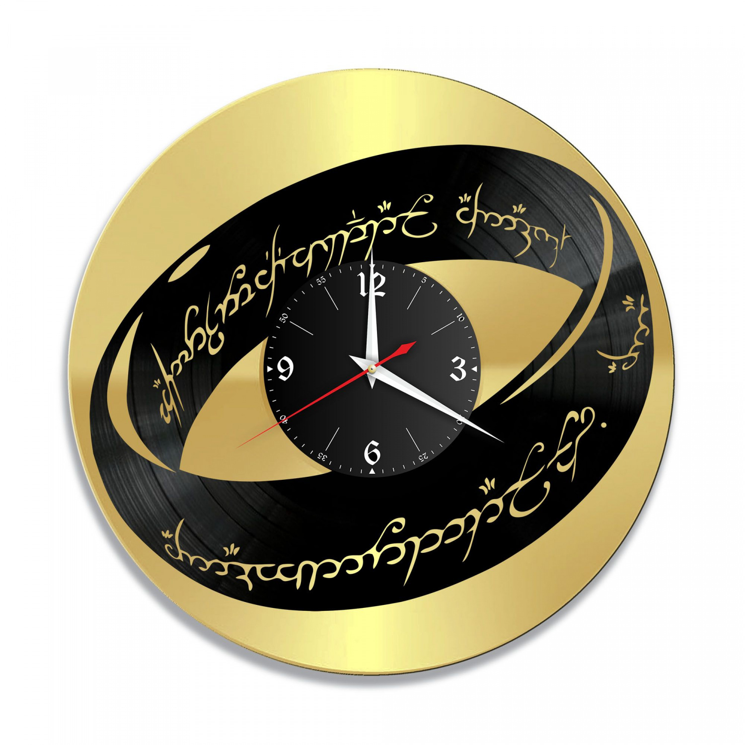 Часы настенные "Властелин колец, золото" из винила, №1 VC-10353-1