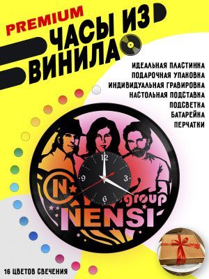 Часы с подсветкой Группа Нэнси из винила