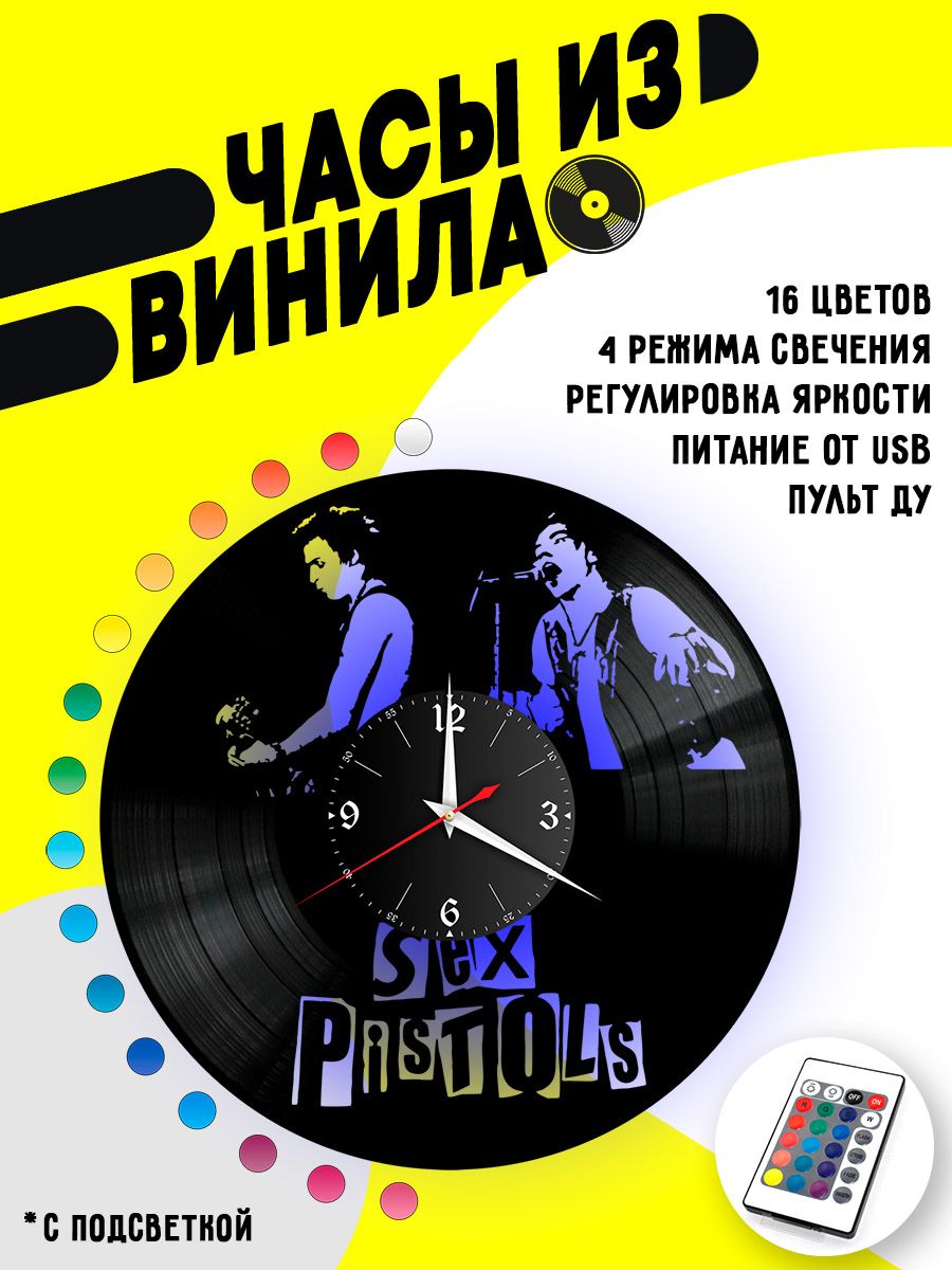 Часы с подсветкой Sex Pistols VC-10159-PREM