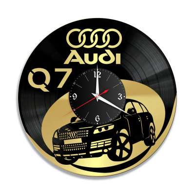 Часы настенные "Audi Q7, золото" из винила, №4