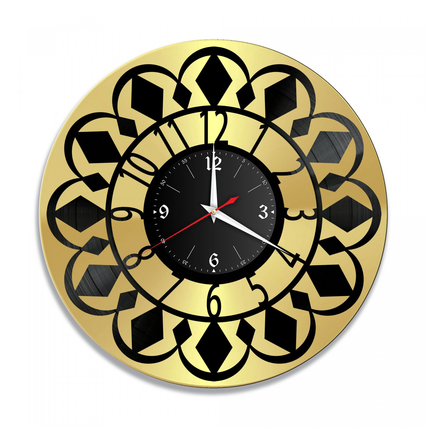 Часы настенные "Цифры, золото" из винила, №23 VC-12058-1