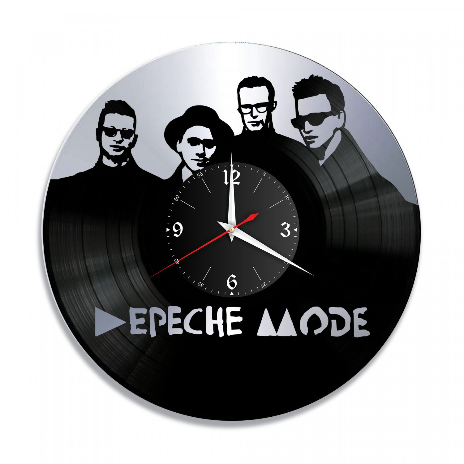 Часы настенные "группа Depeche Mode, серебро" из винила, №4 VC-10094-2