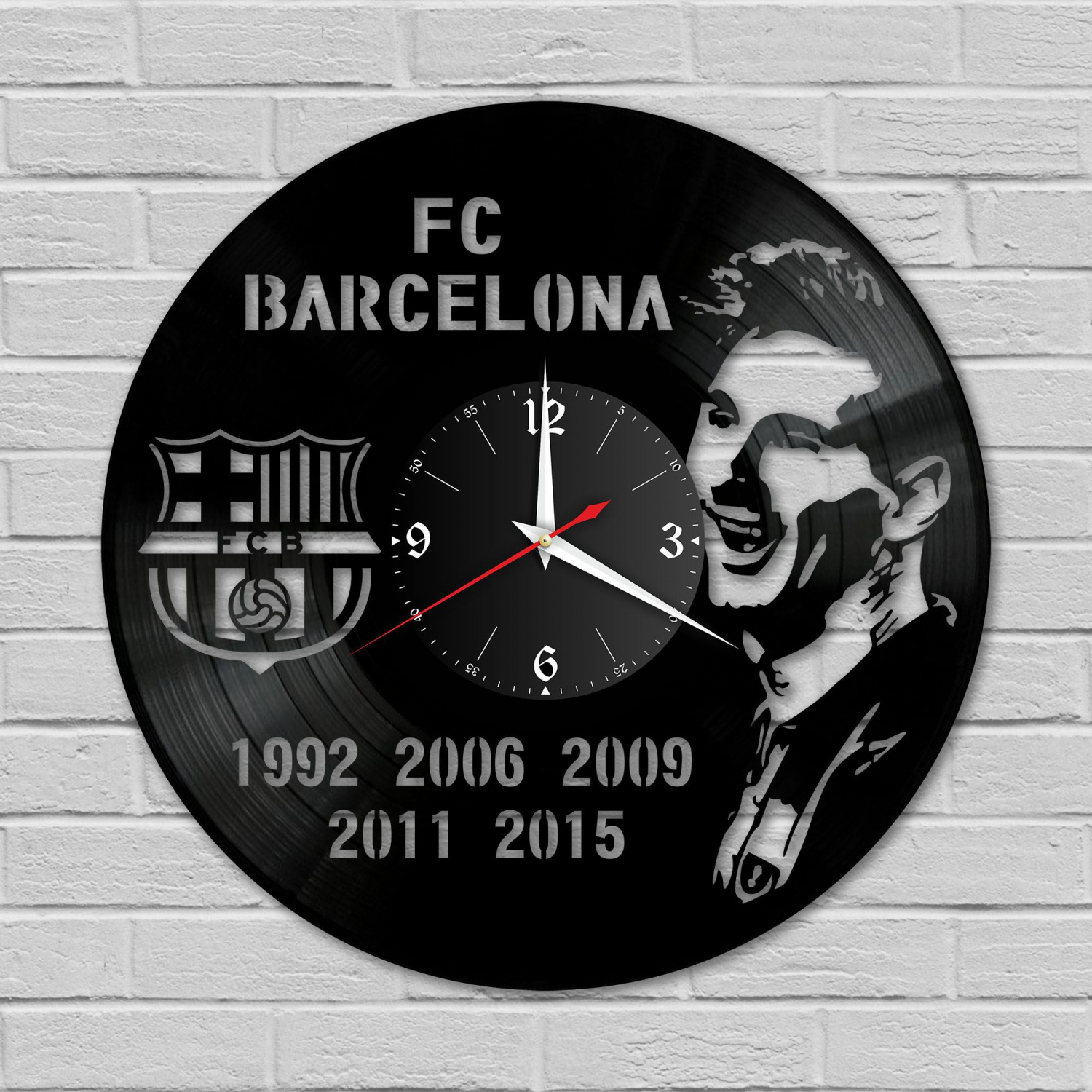 Часы настенные "Барселона" из винила, №1 VC-10536