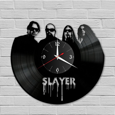 Часы настенные "группа Slayer" из винила, №1