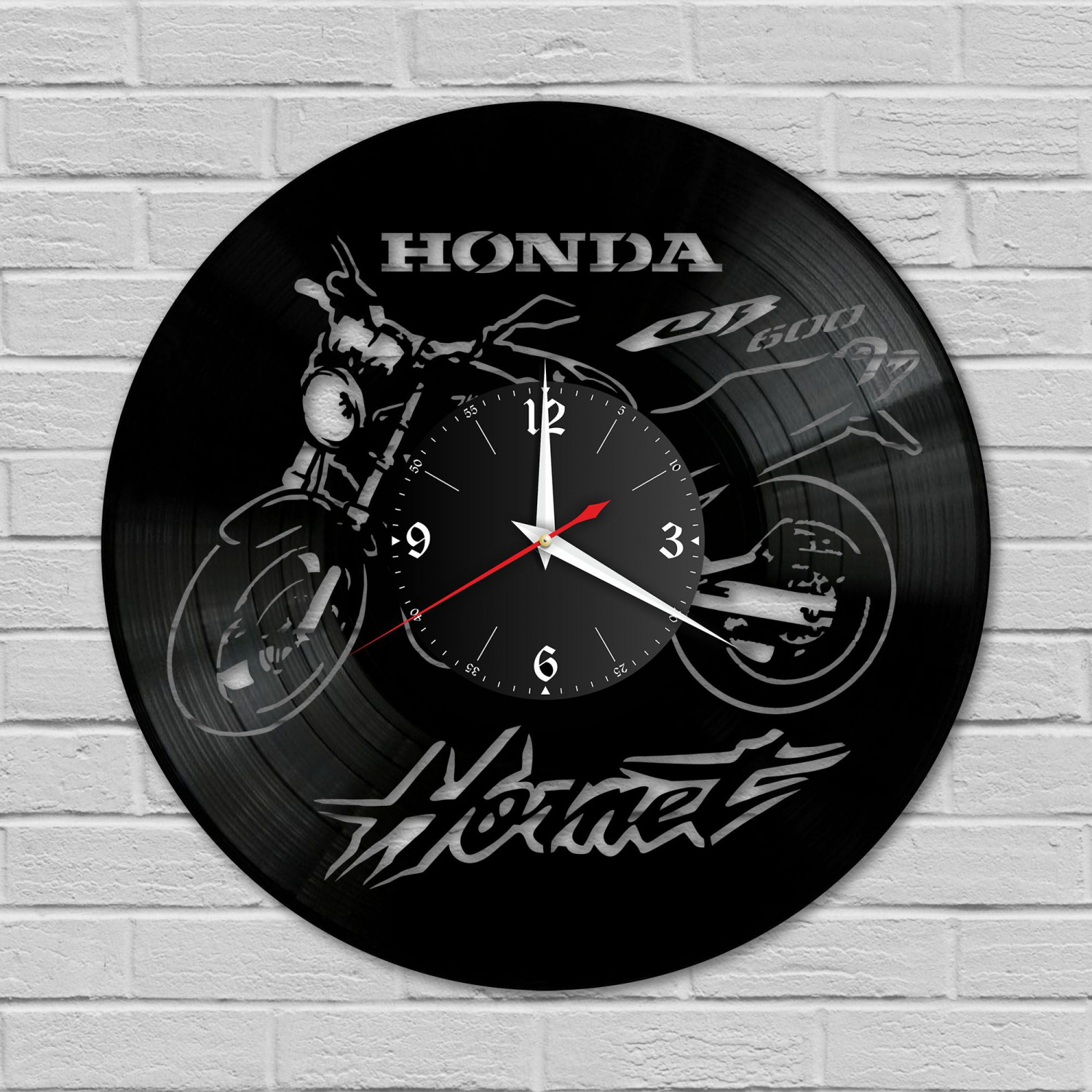 Часы настенные "Мото (Honda CB 600 F Hornet)" из винила, №16 VC-10444