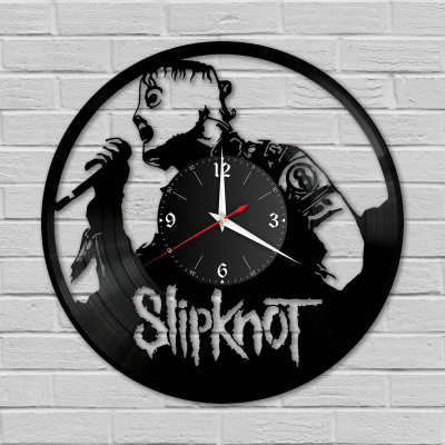 Часы настенные "группа Slipknot" из винила, №3