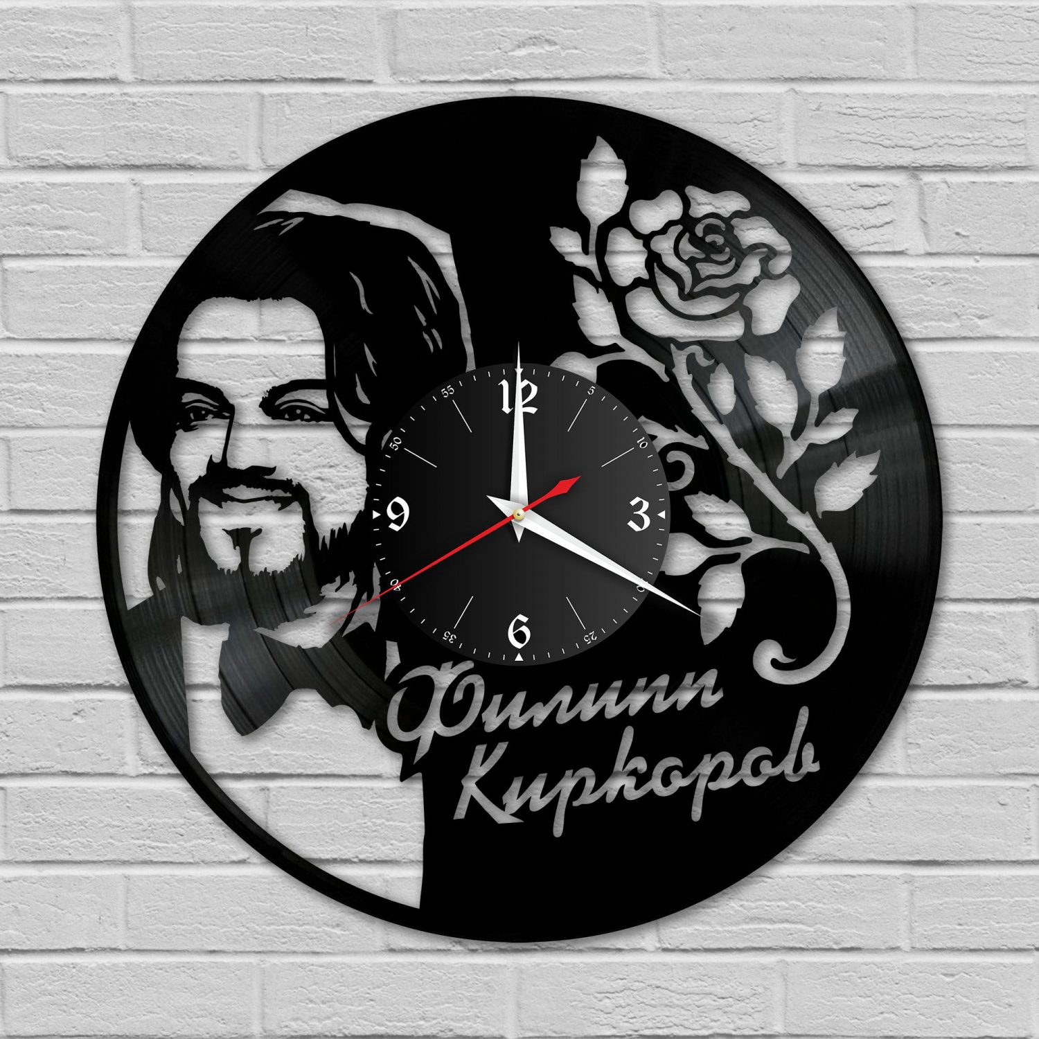 Часы настенные "Филипп Киркоров" из винила, №1 VC-10217