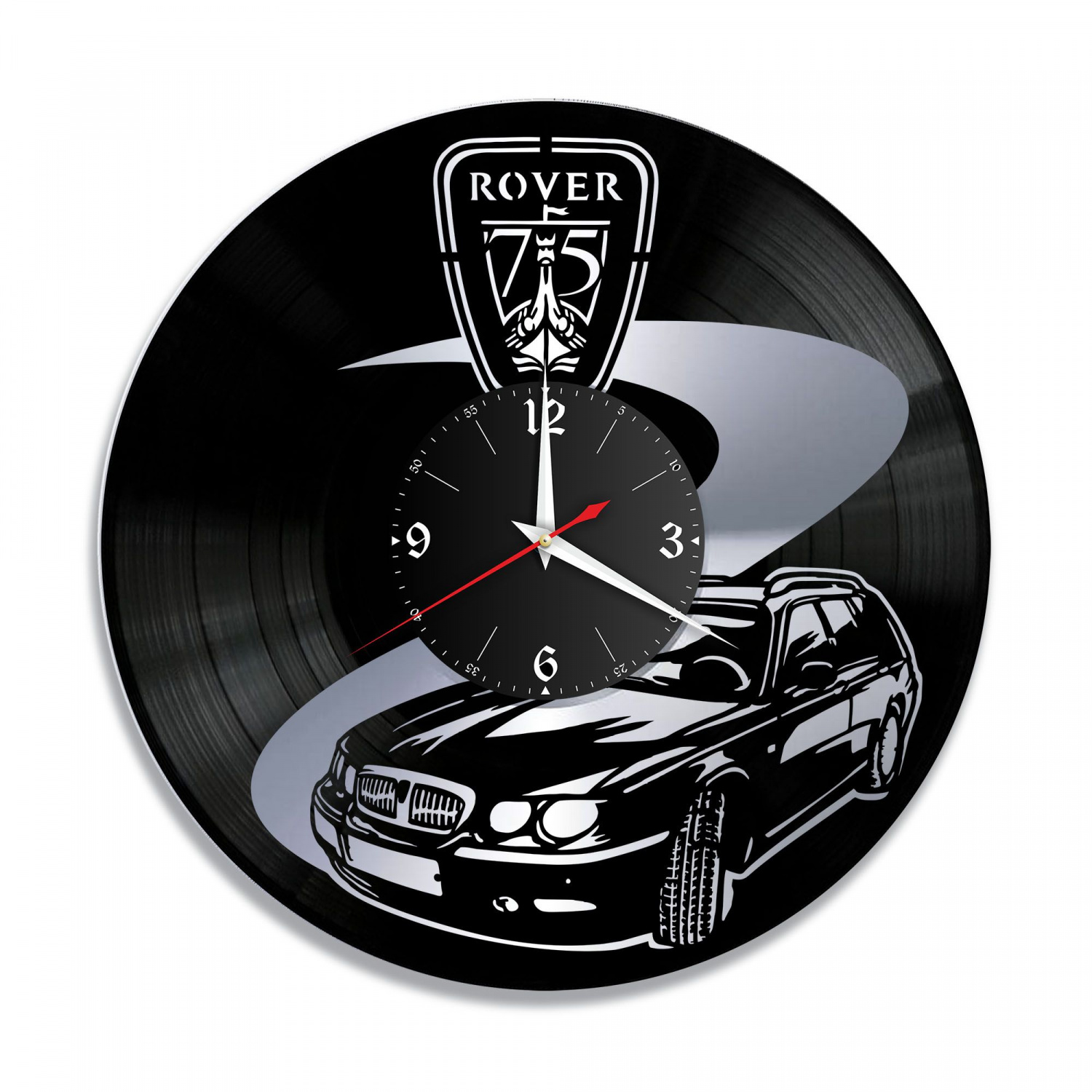 Часы настенные "Rover 75, серебро" из винила, №2 VC-10830-2