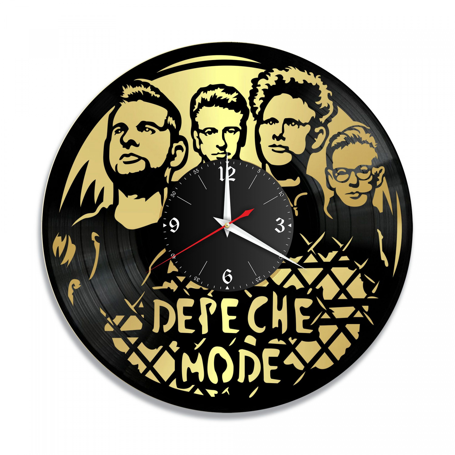 Часы настенные "группа Depeche Mode, золото" из винила, №5 VC-10095-1