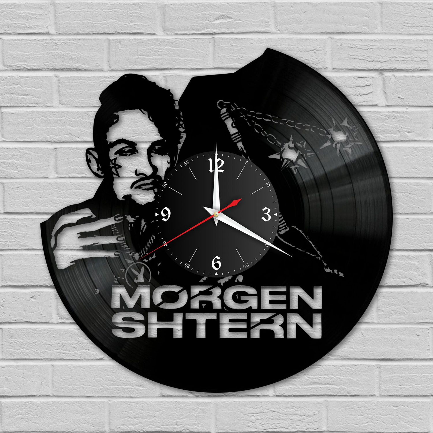 Часы настенные "Моргенштерн (Morgenshtern)" из винила, №1 VC-10881