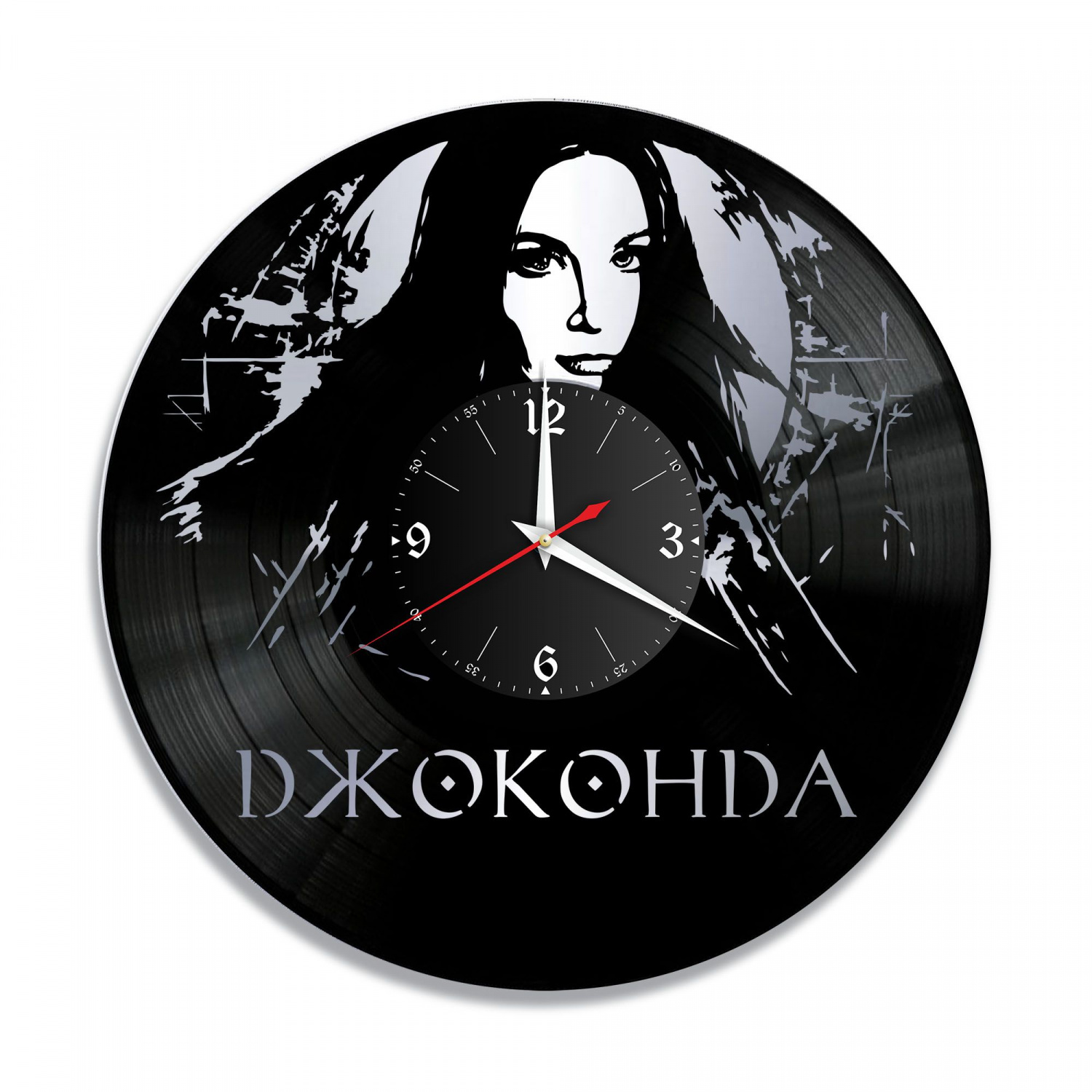 Часы настенные "группа Джоконда, серебро" из винила, №1 VC-11002-2
