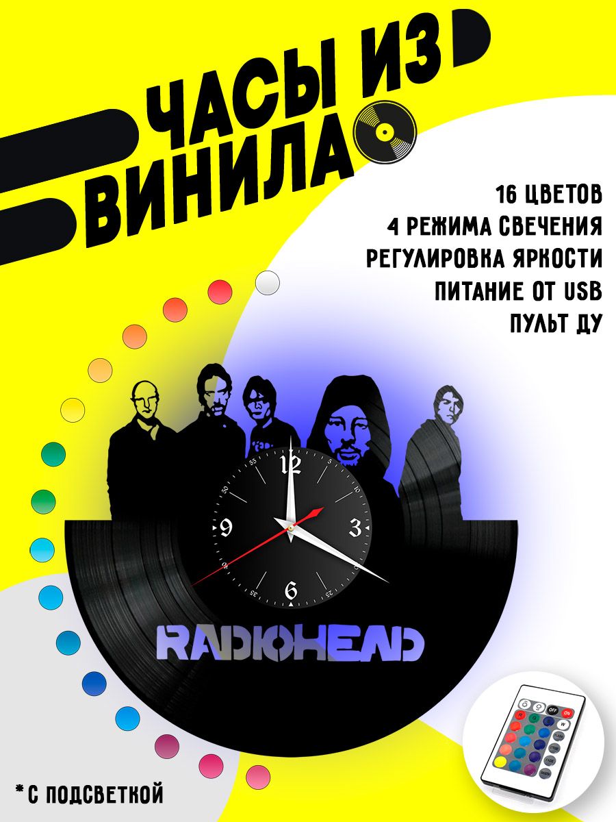 Часы с подсветкой Radiohead / Радиохед / VC-10143-PREM