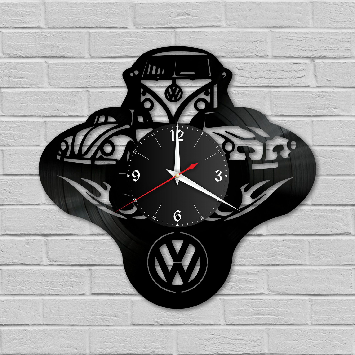 Часы настенные "Volkswagen" из винила, №5 VC-10919
