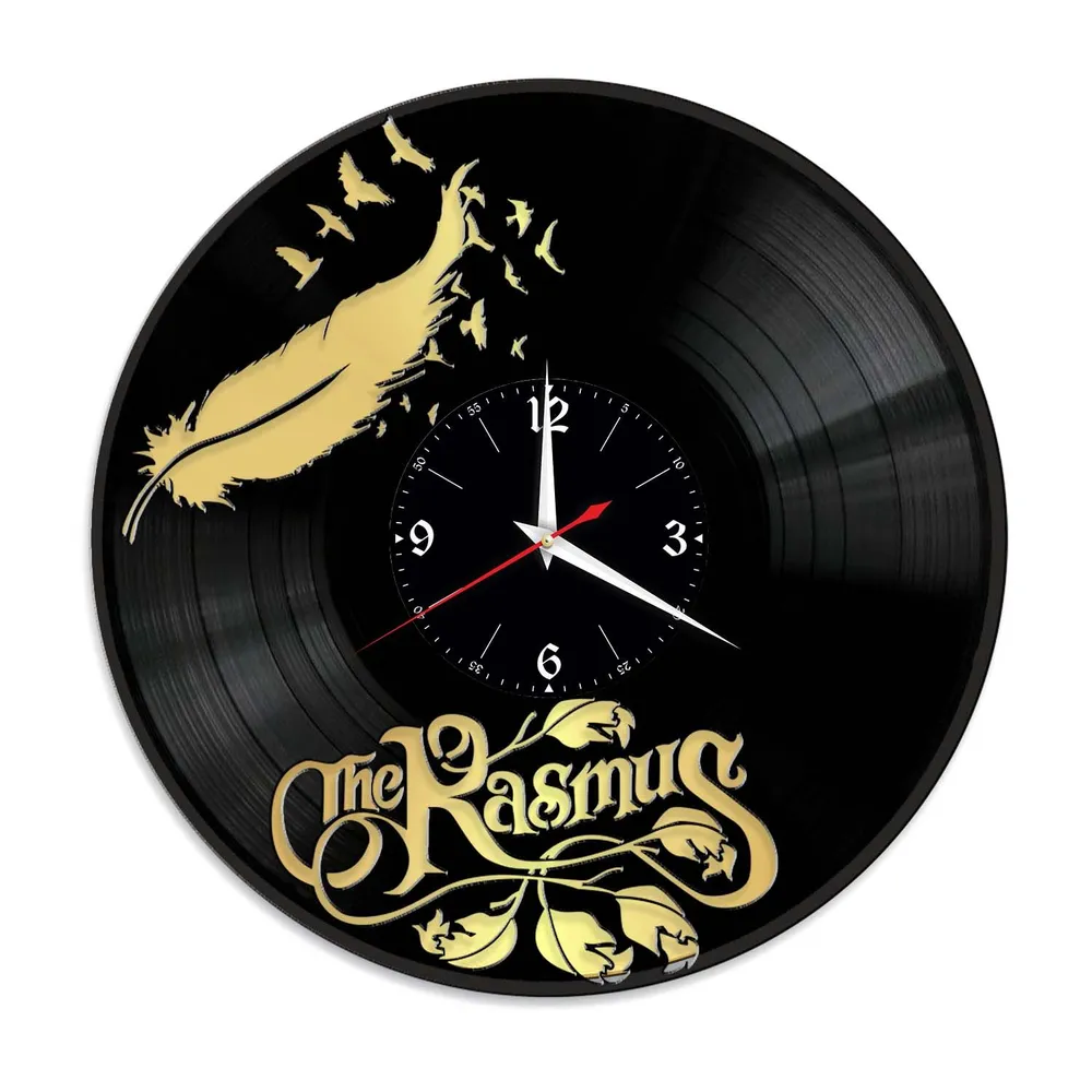 Часы настенные "группа The Rasmus, золото" из винила, №1 VC-14000-1