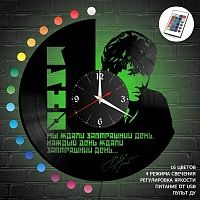 Часы с подсветкой "Виктор Цой" из винила, №8