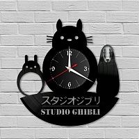 Часы настенные "Японская студия CHIBLI" из винила, №1