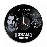 Часы настенные "Динамо (А.Костицын), серебро" из винила, №1