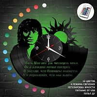 Часы с подсветкой "Виктор Цой" из винила, №6