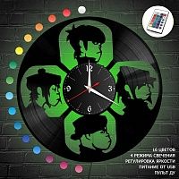 Часы с подсветкой "Gorillaz" из винила, №1