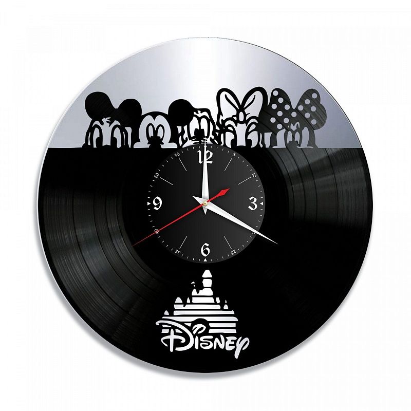 Часы настенные "Дисней (Disney), серебро" из винила, №2