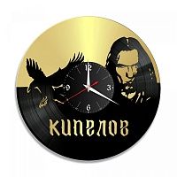 Часы настенные "Кипелов (Ария), золото" из винила, №1