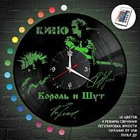 Часы с подсветкой "Кино и КиШ" из винила, №1